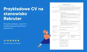 Przykładowe CV rekrutera z sekcją umiejętności: ocena i pozyskiwanie talentów, rekrutacja pracowników, prawo pracy.