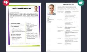 Dobre CV zawiera podsumowanie zawodowe, doświadczenie, umiejętności i osiągnięcia. Przykład Tamary Mazowieckiej pokazuje, jak powinno wyglądać dobre CV.